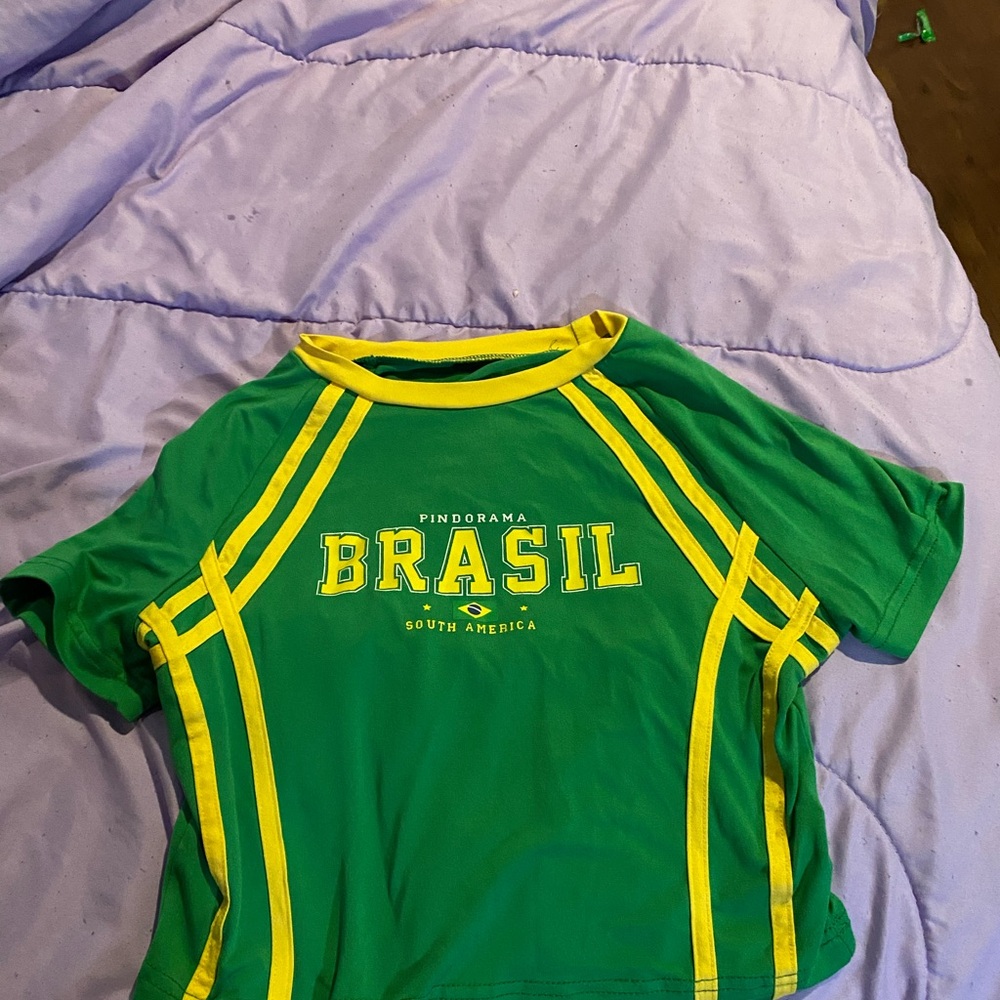 Brasil Green & Yellow women’s crop top -